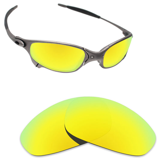 Hawkry Polarized Replacement Lenses for-Oakley Juliet Sunglass 24K Golden