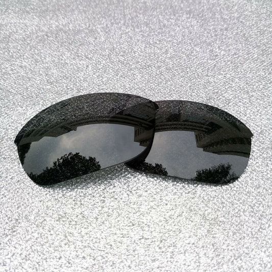 Black Polarized Replacement Lenses For-Oakley Half Jacket 2.0 Sunglass 2 Pairs