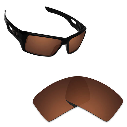Hawkry Polycarbonate Replacement Lenses for-Oakley Eyepatch 2-Bronze Brown