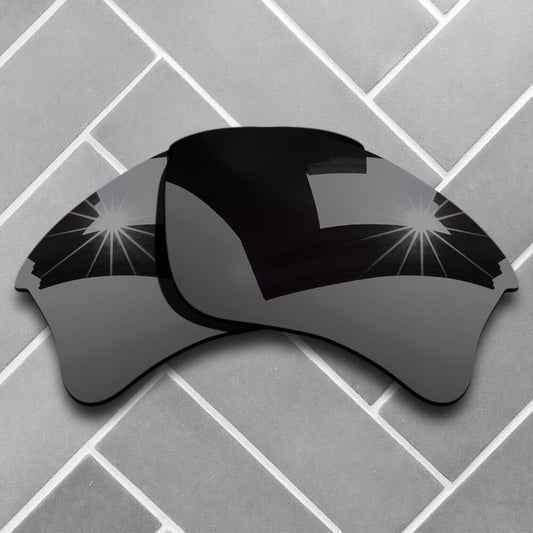 Polarized Black Chrome Mirrored Replacement Lenses for-Oakley Flak Jacket XLJ