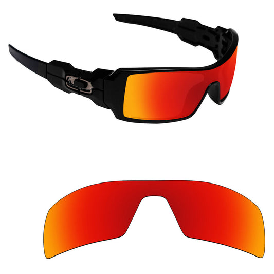 Hawkry Polarized Replacement Lense for-Oakley Oil Rig Sunglass Orange Red Mirror