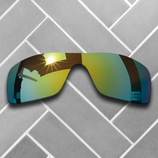 Golden Mirrored Sunglasses Replacement Lenses for-Oakley Batwolf Polarized