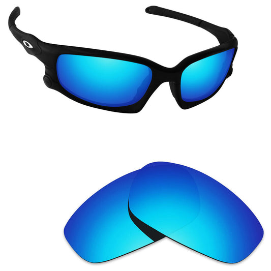 Hawkry Polarized Replacement Lenses for-Oakley Split Jacket Sunglass Ice Blue