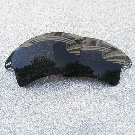 Black Polarized Replacement Lenses For-Oakley Fast Jacket XL Sunglass 2 Pairs
