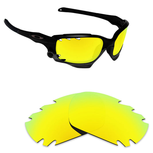 Hawkry Polycarbonate Replacement Lenses for-Oakley Jawbone Vented - 24K Gold
