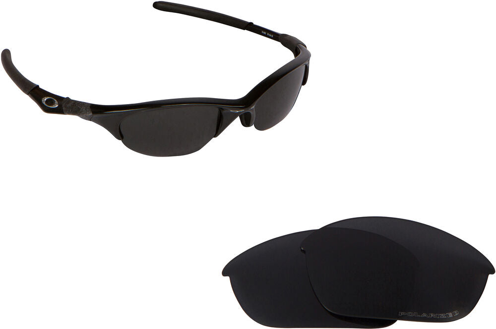 LenSwitch Replacement Lenses for Oakley Half Jacket Sunglasses Dark Black