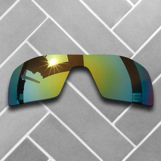 Polarized Golden Mirrored Replacement Lenses for-Oakley Oil Rig