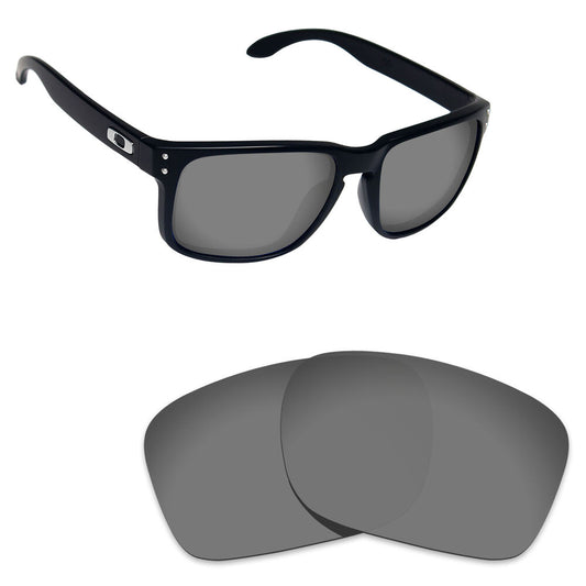 Hawkry Polarized Replacement Lenses for-Oakley Holbrook Sunglass Sport Black