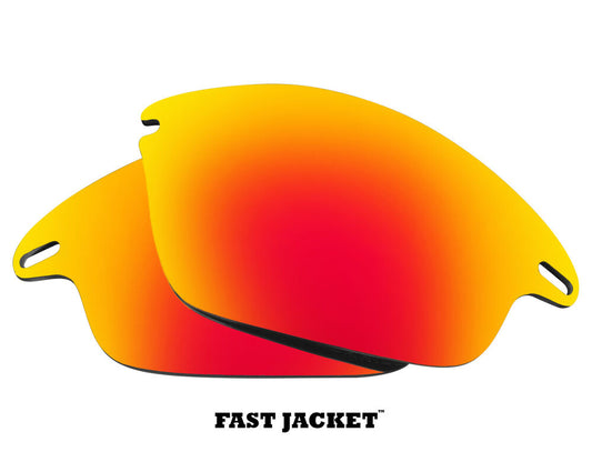 LenSwitch Polarized Replacement Lenses for Oakley Fast Jacket Sunglasses Red