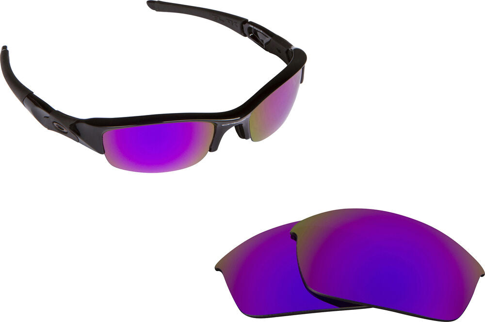 LenSwitch Replacement Lenses for Oakley Flak Jacket Sunglasses Purple Mirror