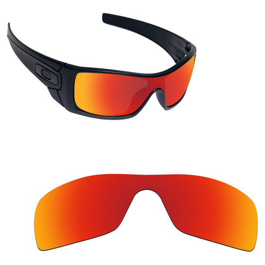 Hawkry Polarized Replacement Lenses for-Oakley Batwolf Sunglass Red Mirror