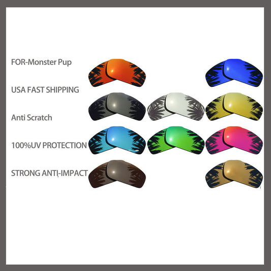 US Replacement Polarized Lenses for-Oakley Monster Pup Sunglasses Anti Scratch