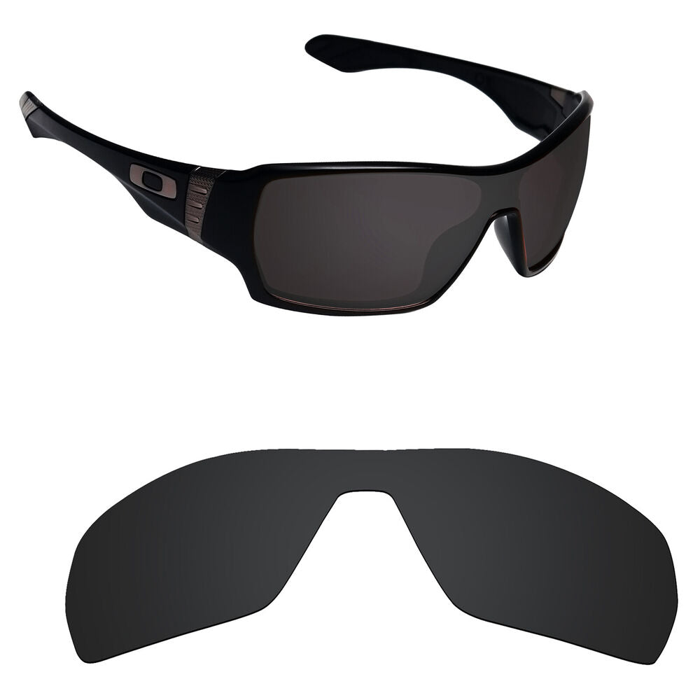 Hawkry Polarized Replacement Lenses for-Oakley Offshoot Sunglass Stealth Black