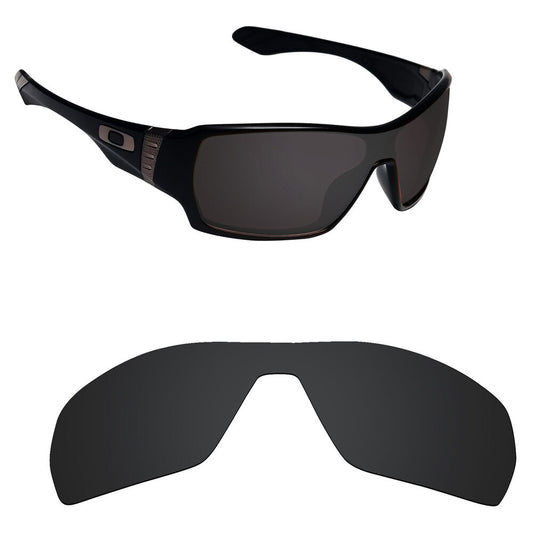 Hawkry Polarized Replacement Lenses for-Oakley Offshoot Sunglass Stealth Black
