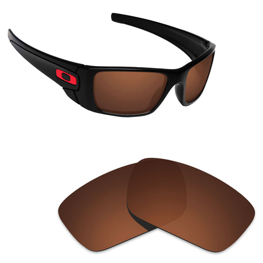 Hawkry Polycarbonate Replacement Lenses for-Oakley Fuel Cell Sunglass -Brown