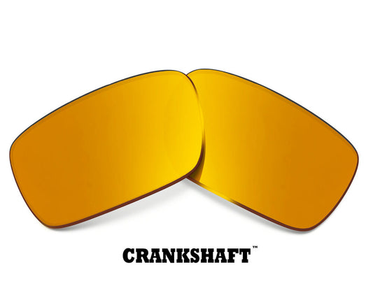 LenSwitch Replacement Lenses for Oakley Crankshaft Sunglasses Gold Mirror