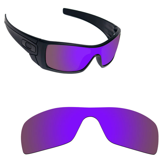 Hawkry Polarized Replacement Lenses for-Oakley Batwolf Sunglass Purple Mirror