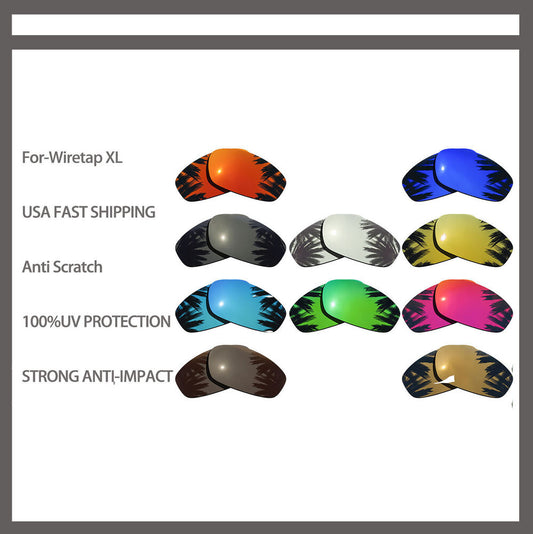 Replacement Polarized Lenses for-Oakley Wiretap XL Anti Scratch