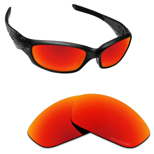 Hawkry SaltWater Proof Red Replacement Lenses for-Oakley Straight Jacket 2007