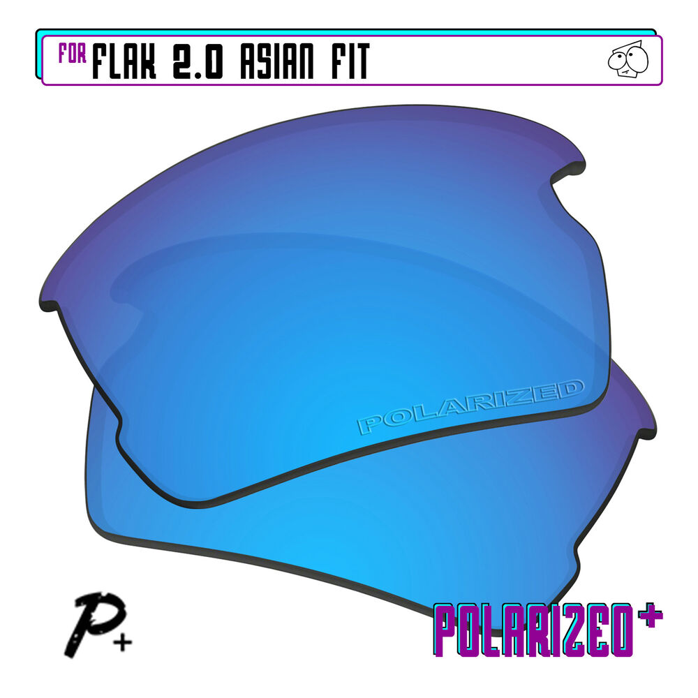 POLARIZED+ Replacement Lens For-Oakley Flak 2.0 Asian Fit Sunglass Anti-Scratch