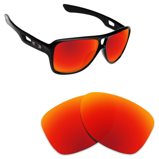 Hawkry Polycarbonate Replacement Lenses for-Oakley Sunglass Dispatch 2-Fire Red