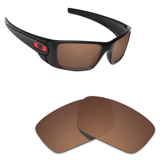 Hawkry Polarized Replacement Lenses for-Oakley Fuel Cell Sunglass Bronze Brown