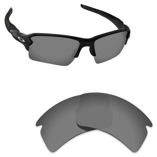 Hawkry Polarized Replacement Lenses for-Oakley Flak 2.0 XL Sunglass Sport Black