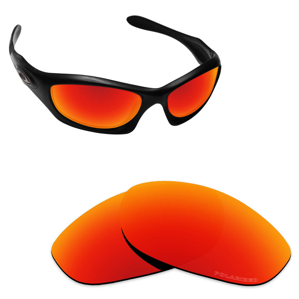 Hawkry SaltWater Proof Fire Red Replacement Lense for-Oakley Monster Dog