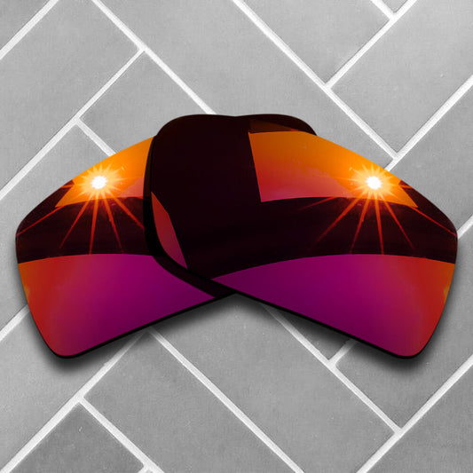 Polarized Magenta Red Mirrored Replacement Lenses for-Oakley Gascan Sunglasses
