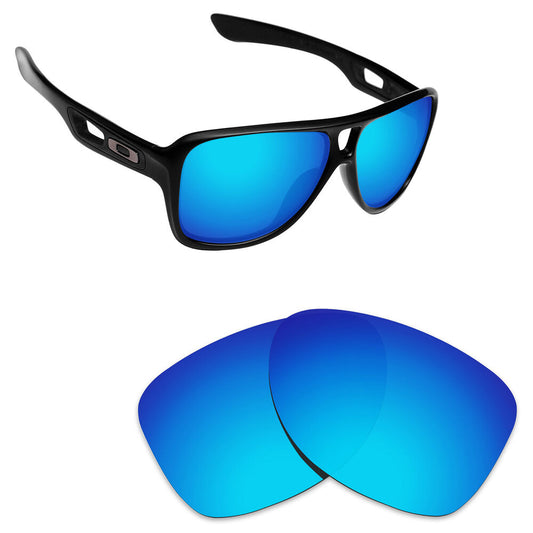Hawkry Polycarbonate Replacement Lenses for-Oakley Sunglass Dispatch 2-Ice Blue