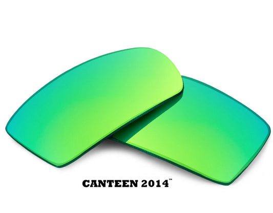 LenSwitch Replacement Lenses for Oakley Canteen 2014 Sunglasses Green Mirror