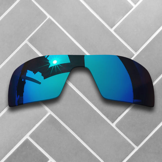 Polarized Sky Blue Mirrored Replacement Lenses for-Oakley Oil Rig Sunglasses