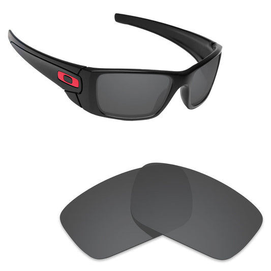 Hawkry Polarized Replacement Lenses for-Oakley Fuel Cell Sunglass Stealth Black