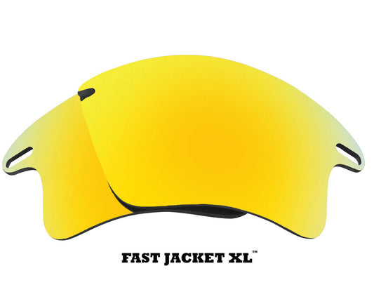 LenSwitch Replacement Lenses for Oakley Fast Jacket XL Sunglasses Gold Mirror