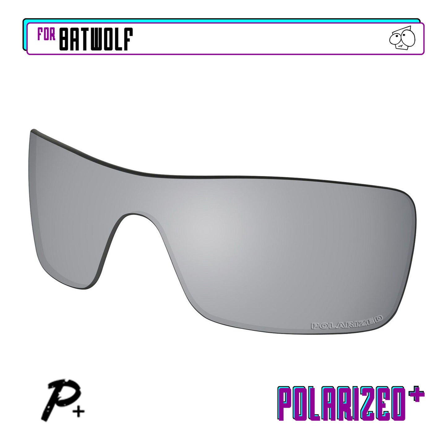 POLARIZED+ Replacement Lens For-Oakley Batwolf Sunglass Anti-Scratch