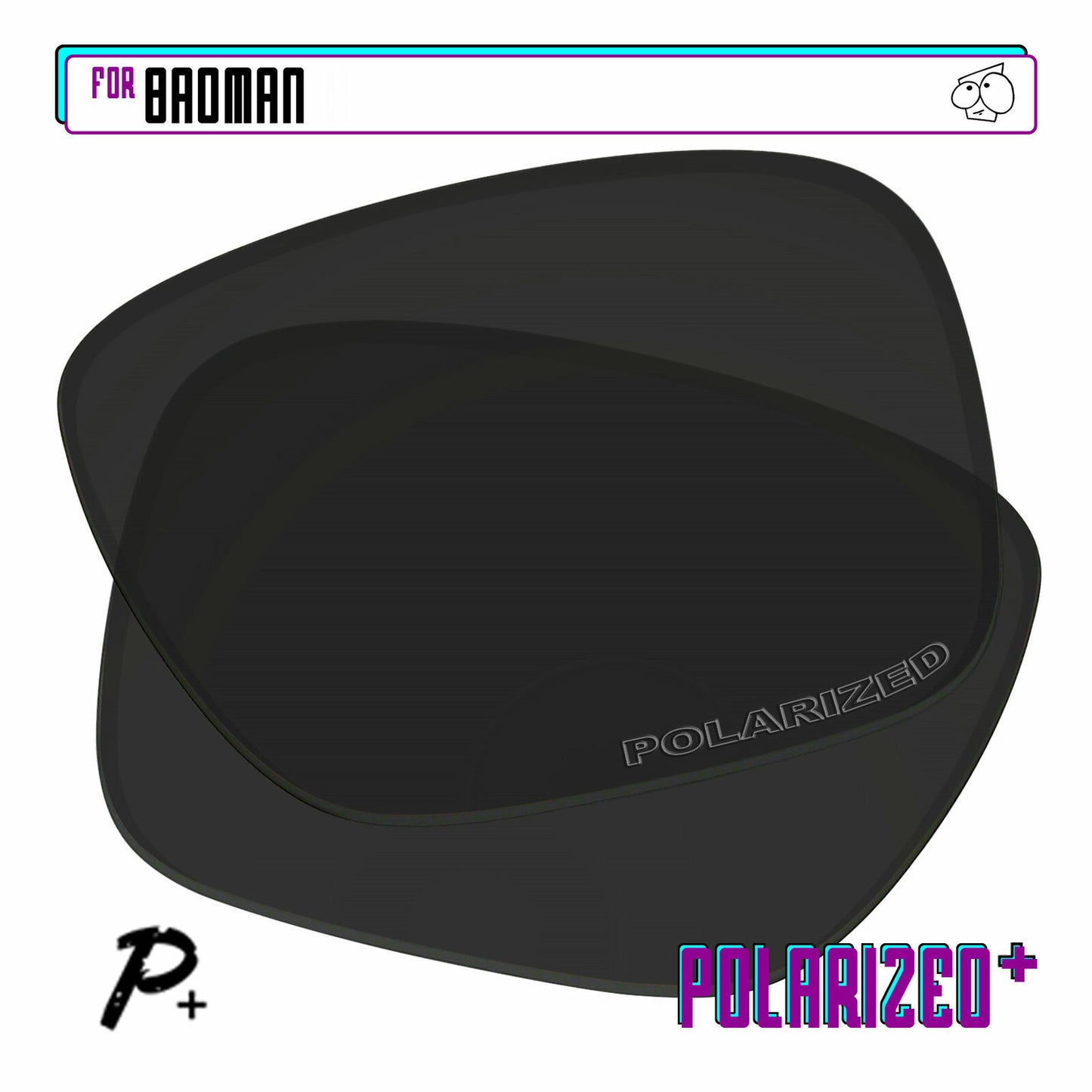 POLARIZED+ Replacement Lens For-Oakley Badman Sunglass Anti-Scratch