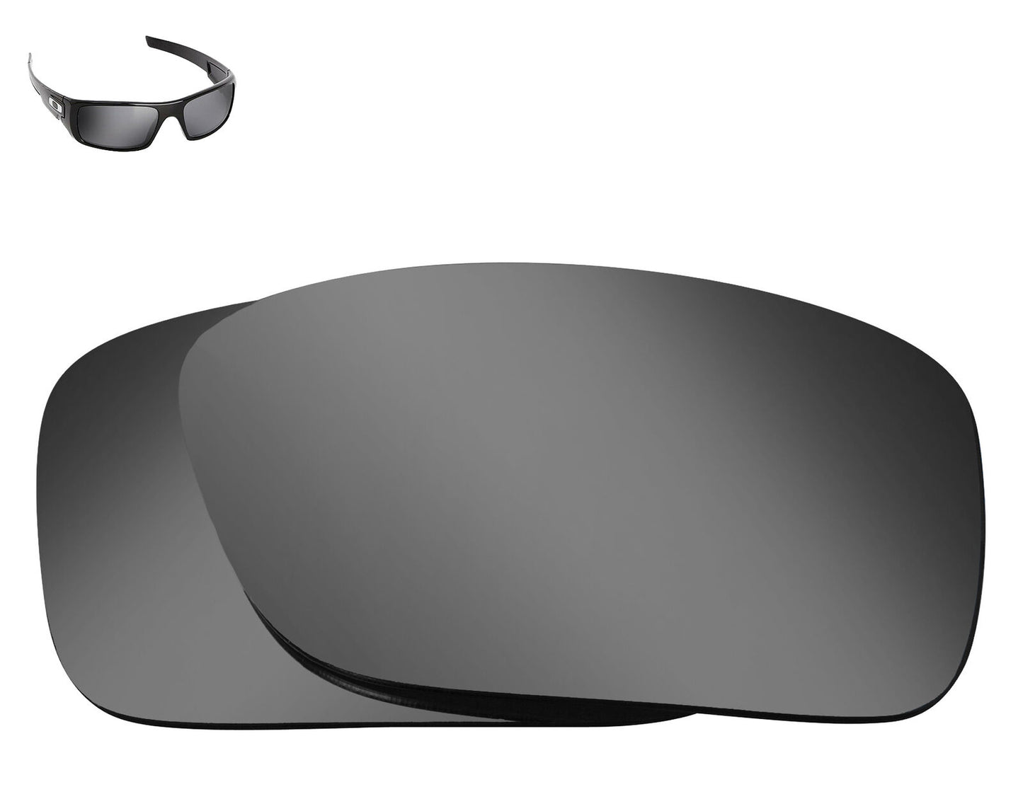 LenSwitch Replacement Lenses for Oakley Crankshaft Sunglasses Silver Mirror