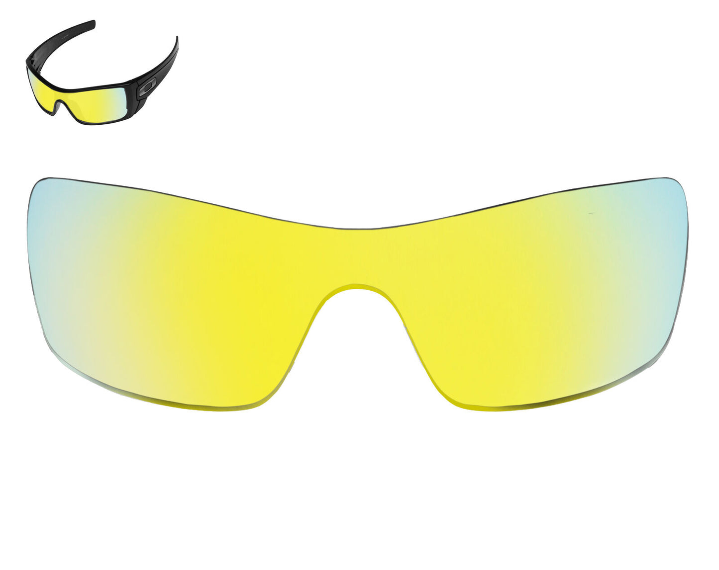 LenSwitch Replacement Lenses for Oakley Batwolf Sunglasses Gold Mirror