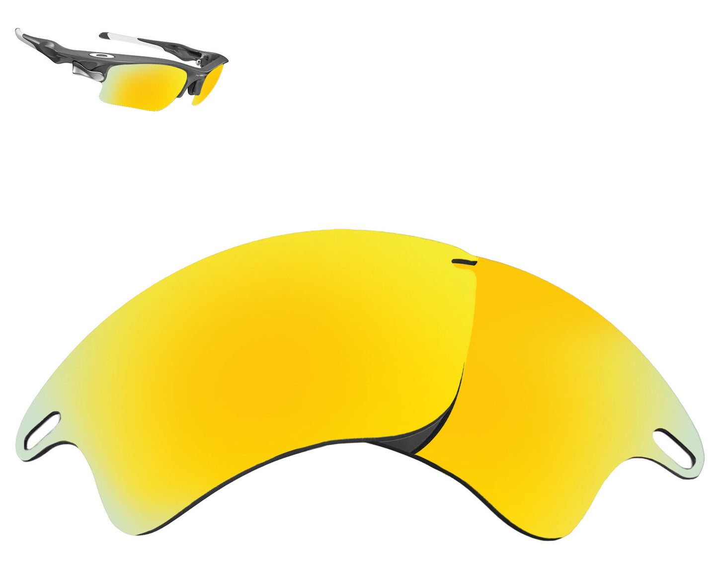 LenSwitch Replacement Lenses for Oakley Fast Jacket XL Sunglasses Gold Mirror