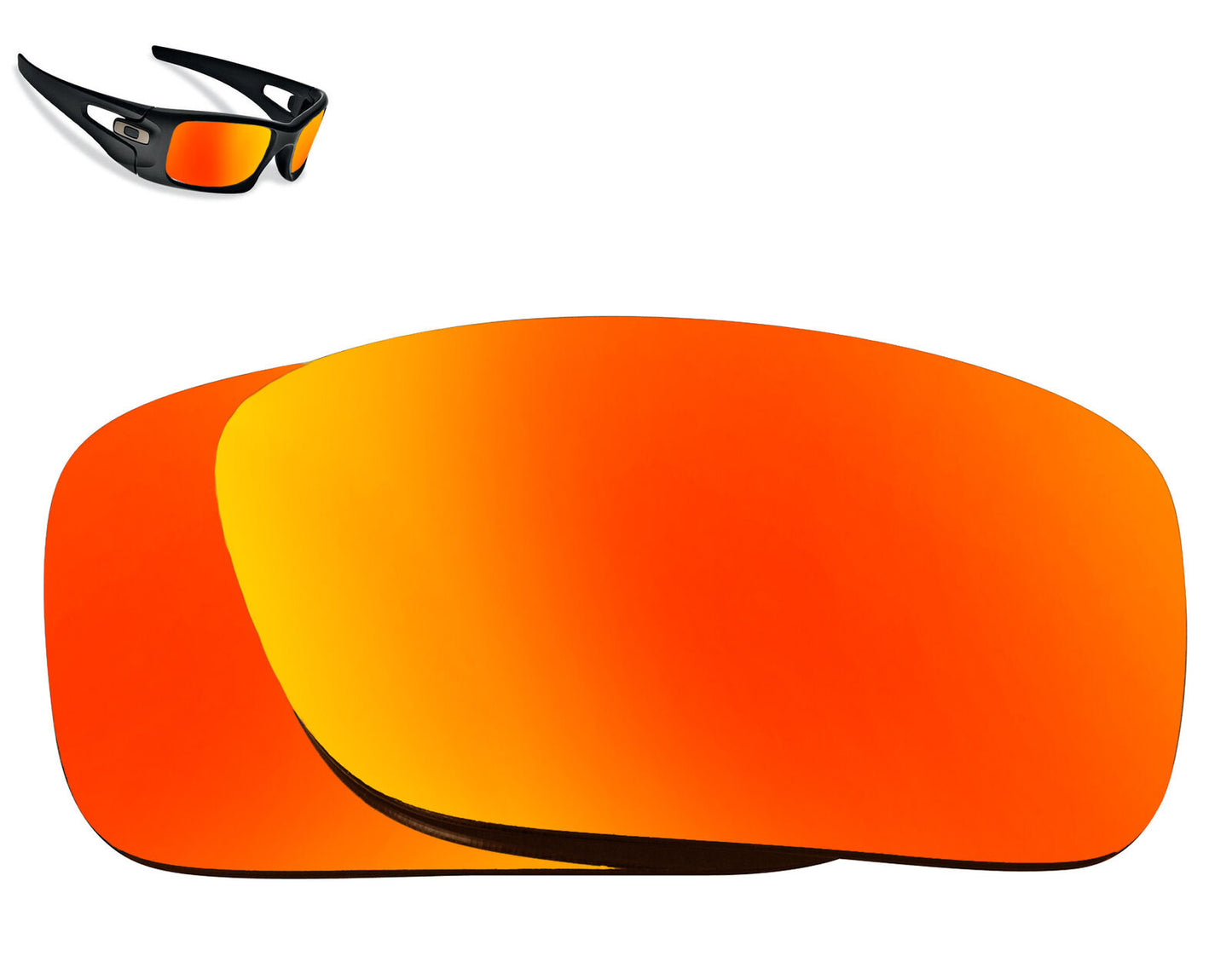 LenSwitch Replacement Lenses for Oakley Crankcase Sunglasses Red Mirror
