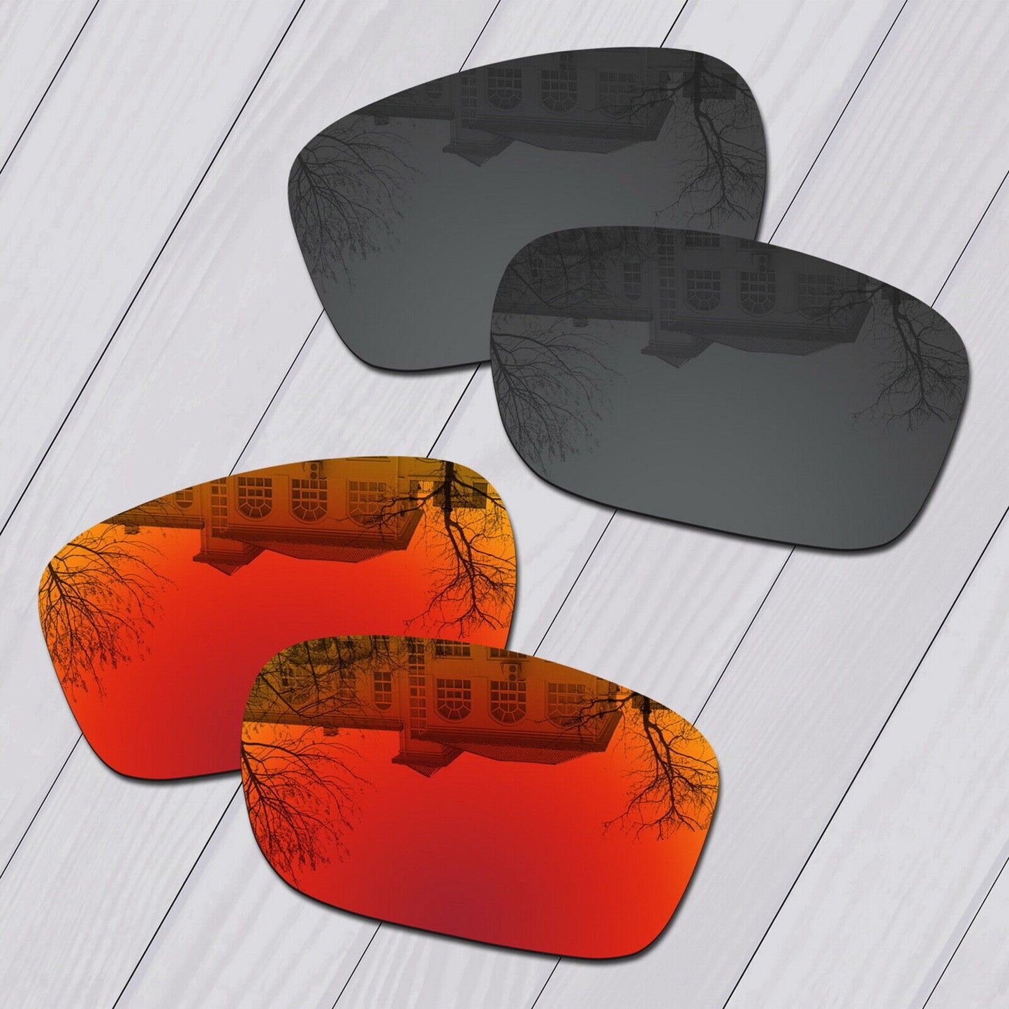 POLARIZED Replacement Lenses For-Oakley Double Edge Sunglasses Anti-Scratch