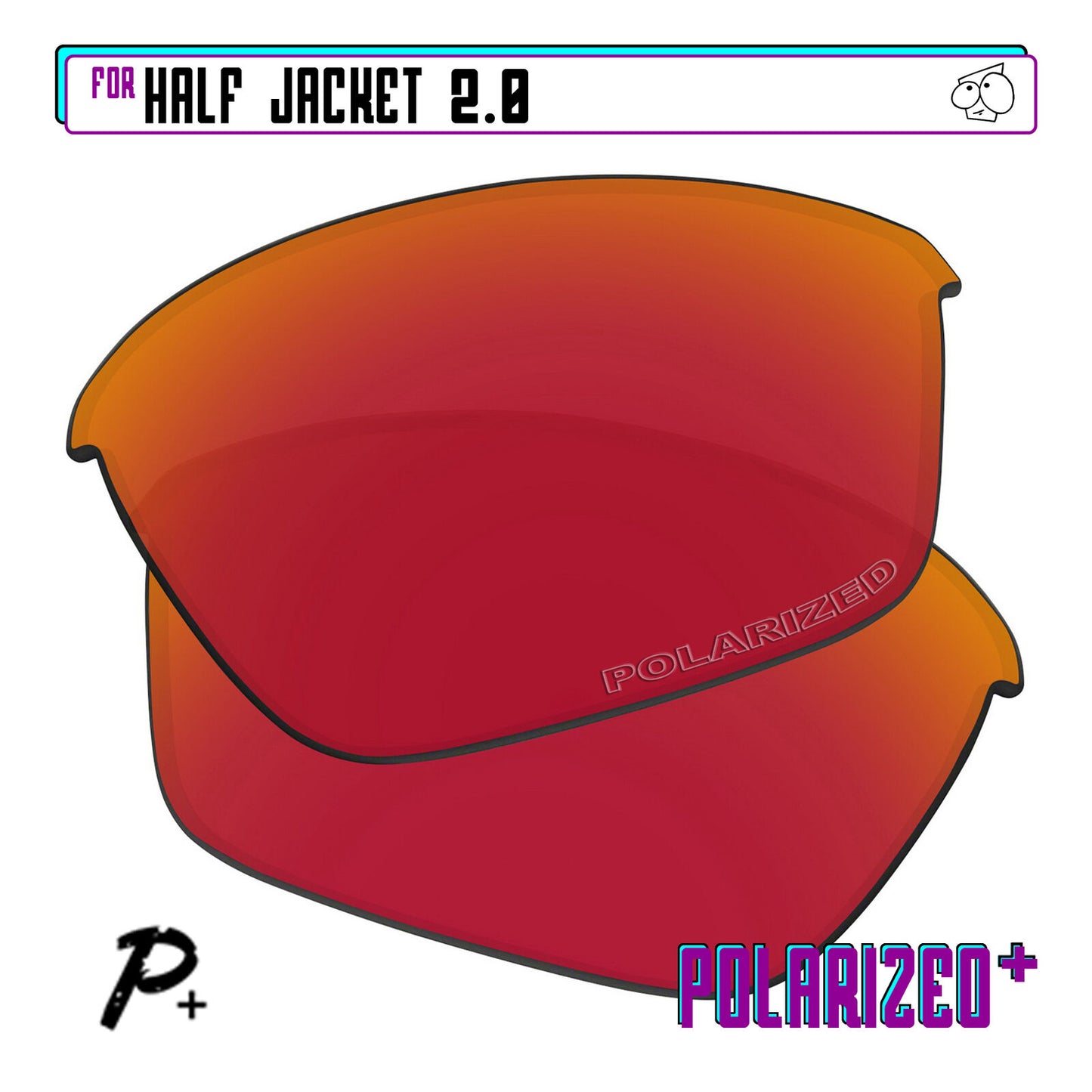 POLARIZED+ Replacement Lens For-Oakley Half Jacket 2.0 Sunglass Anti-Scratch