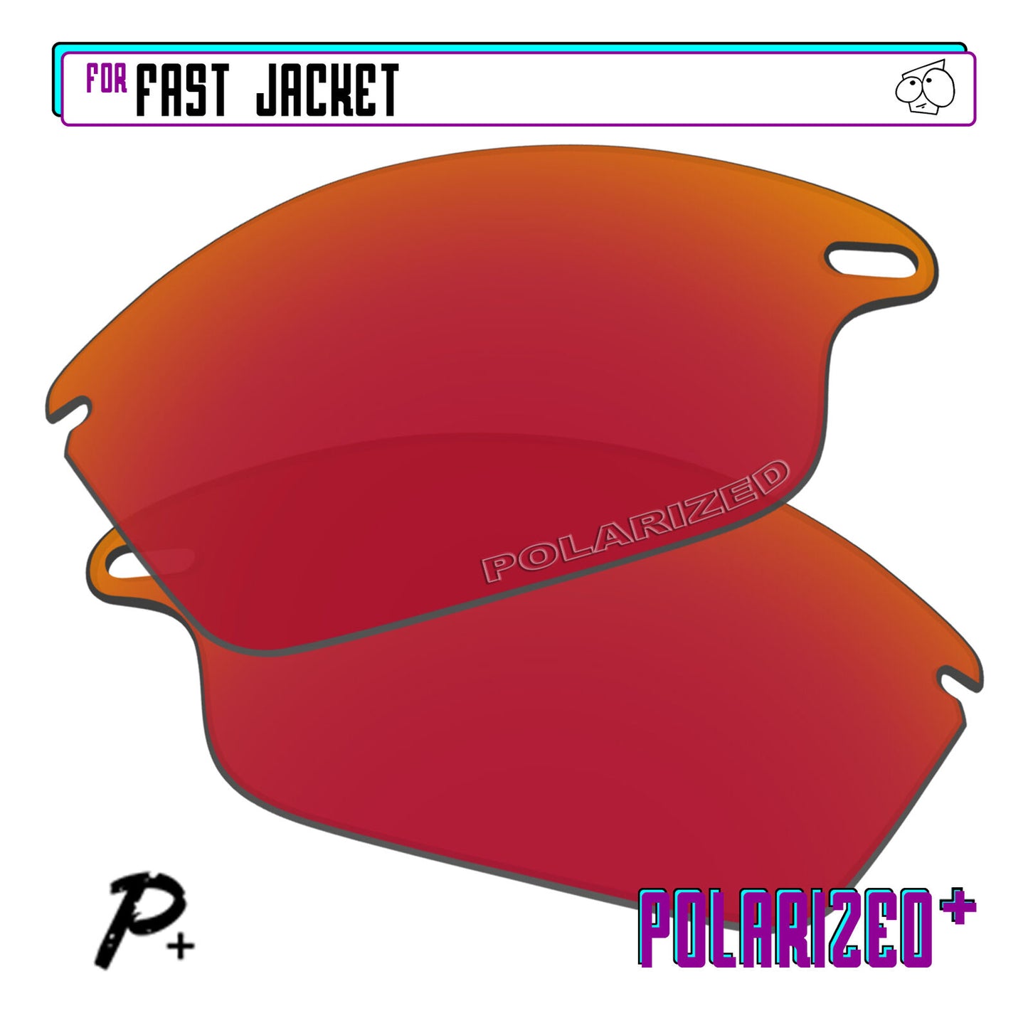 POLARIZED+ Replacement Lens For-Oakley Fast Jacket Sunglass Anti-Scratch