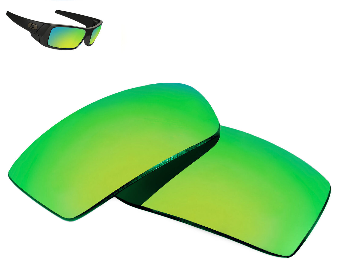 LenSwitch Replacement Lenses for Oakley Gascan Sunglasses Green Mirror
