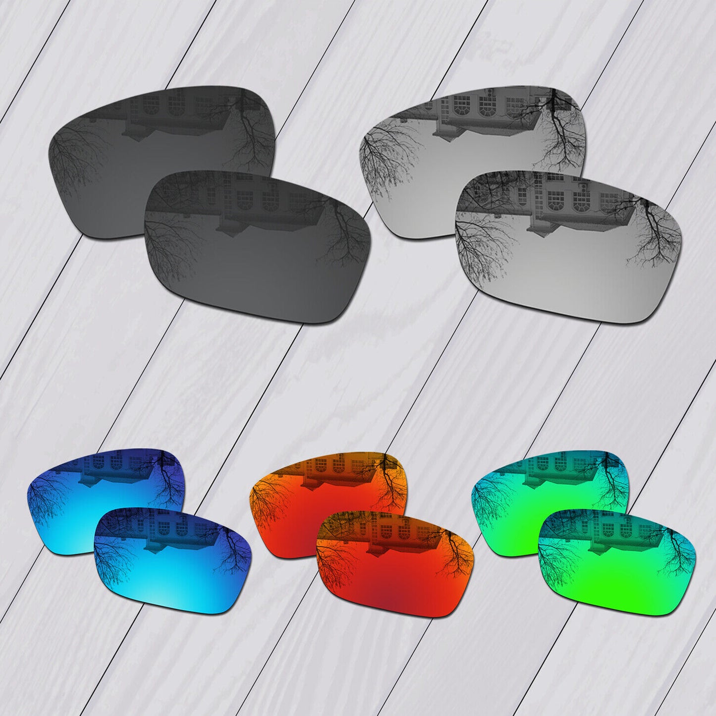 POLARIZED Lot Replacement Lens For-Oakley Sliver AF (Asian Fit) Anti-Scratch Opt