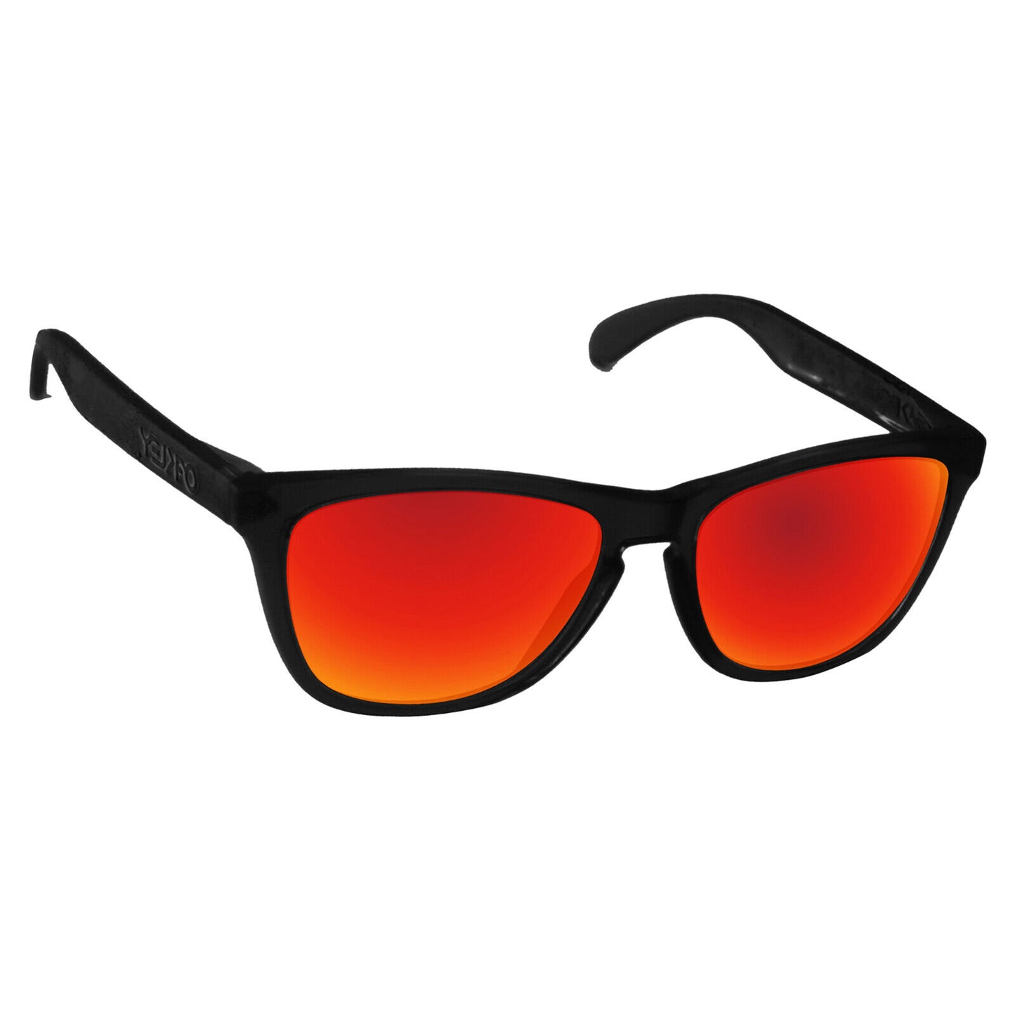 Hawkry Polycarbonate Replacement Lenses for-Oakley Frogskins Sunglass -Fire Red