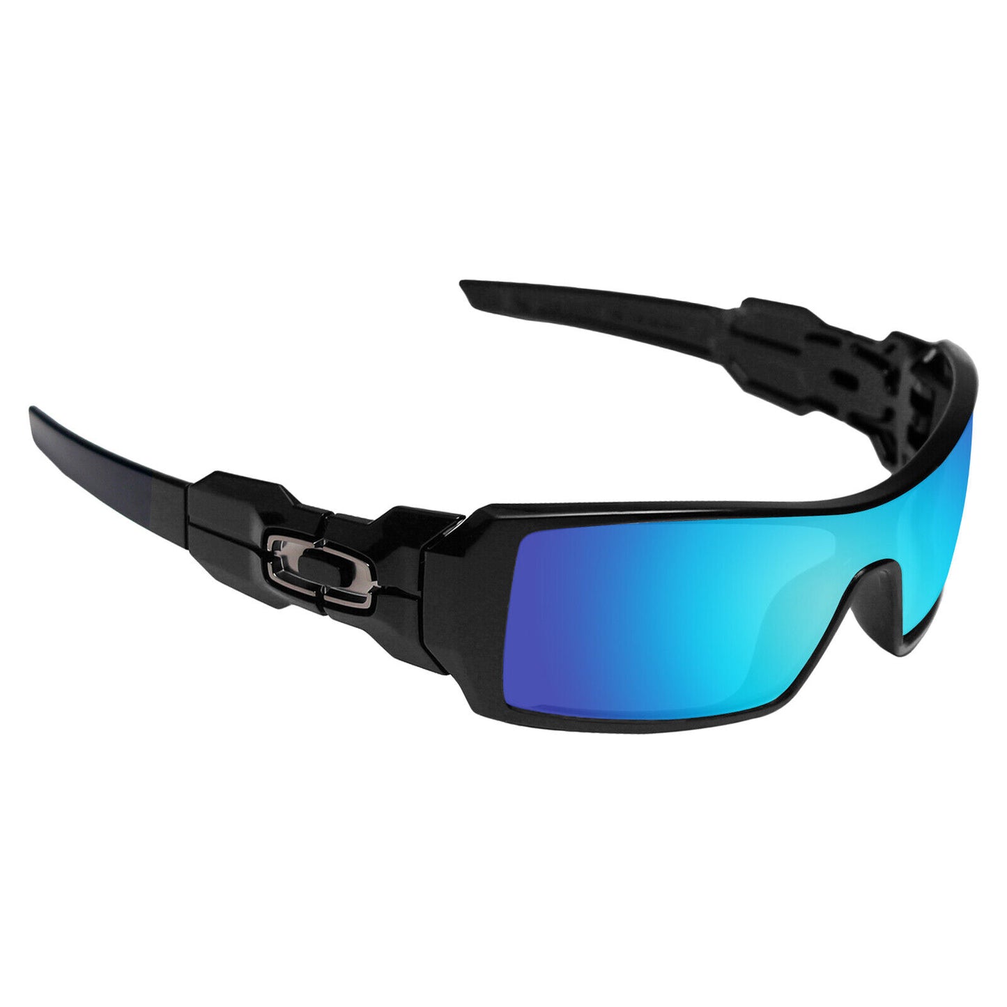 Hawkry Polarized Replacement Lenses for-Oakley Oil Rig Sunglass Ice Blue Mirror