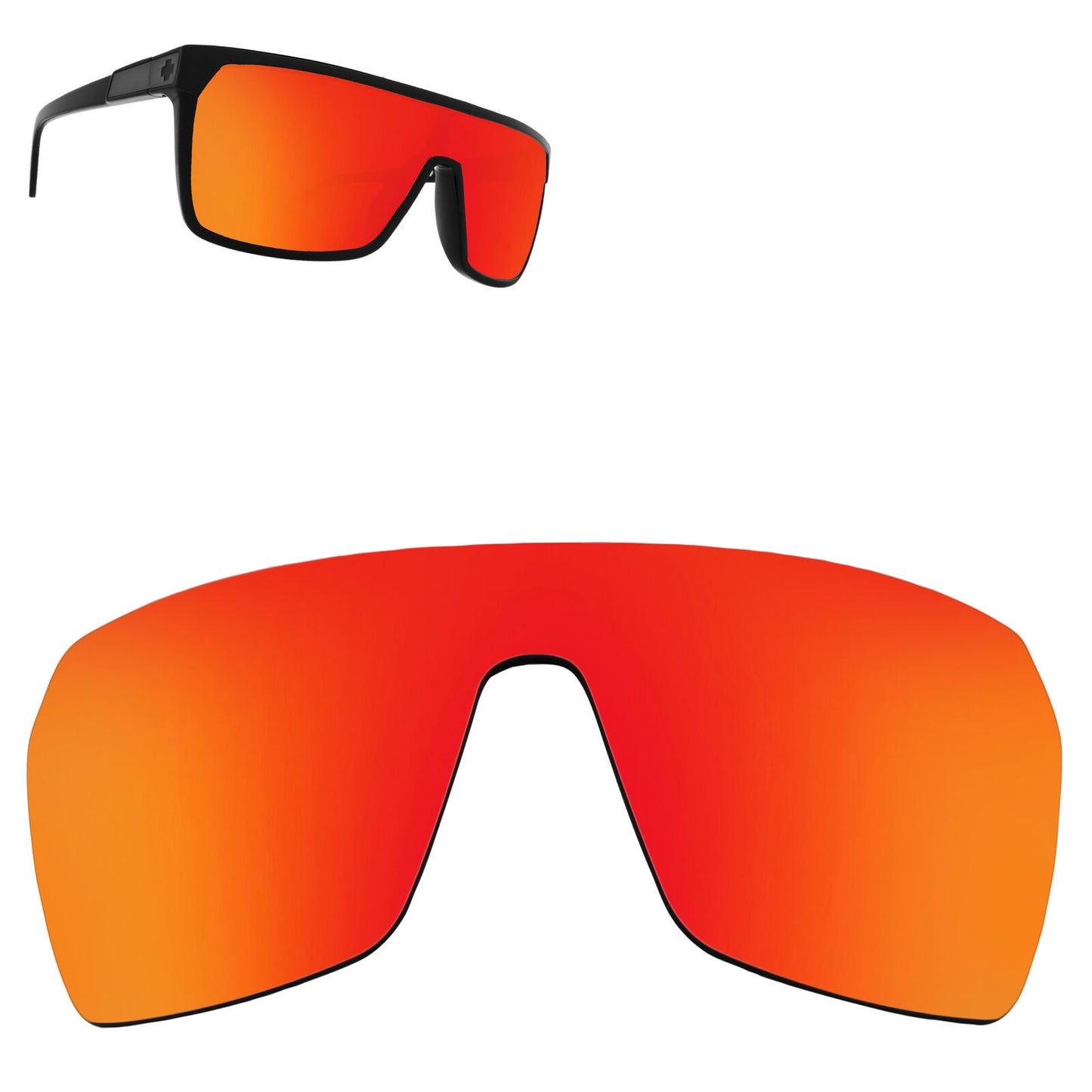LenSwitch Polarized Replacement Lenses for SPY OPTICS Flynn Sunglasses Red
