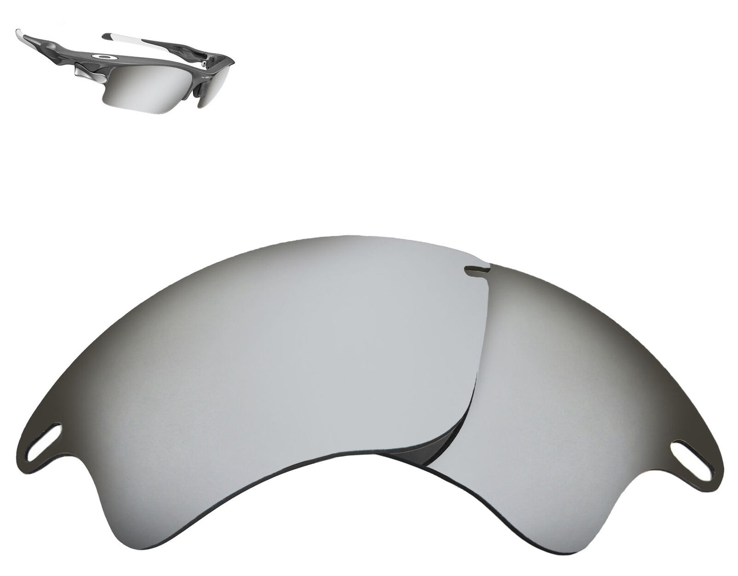 LenSwitch Polarized Replacement Lenses for Oakley Fast Jacket XL Sunglass Silver