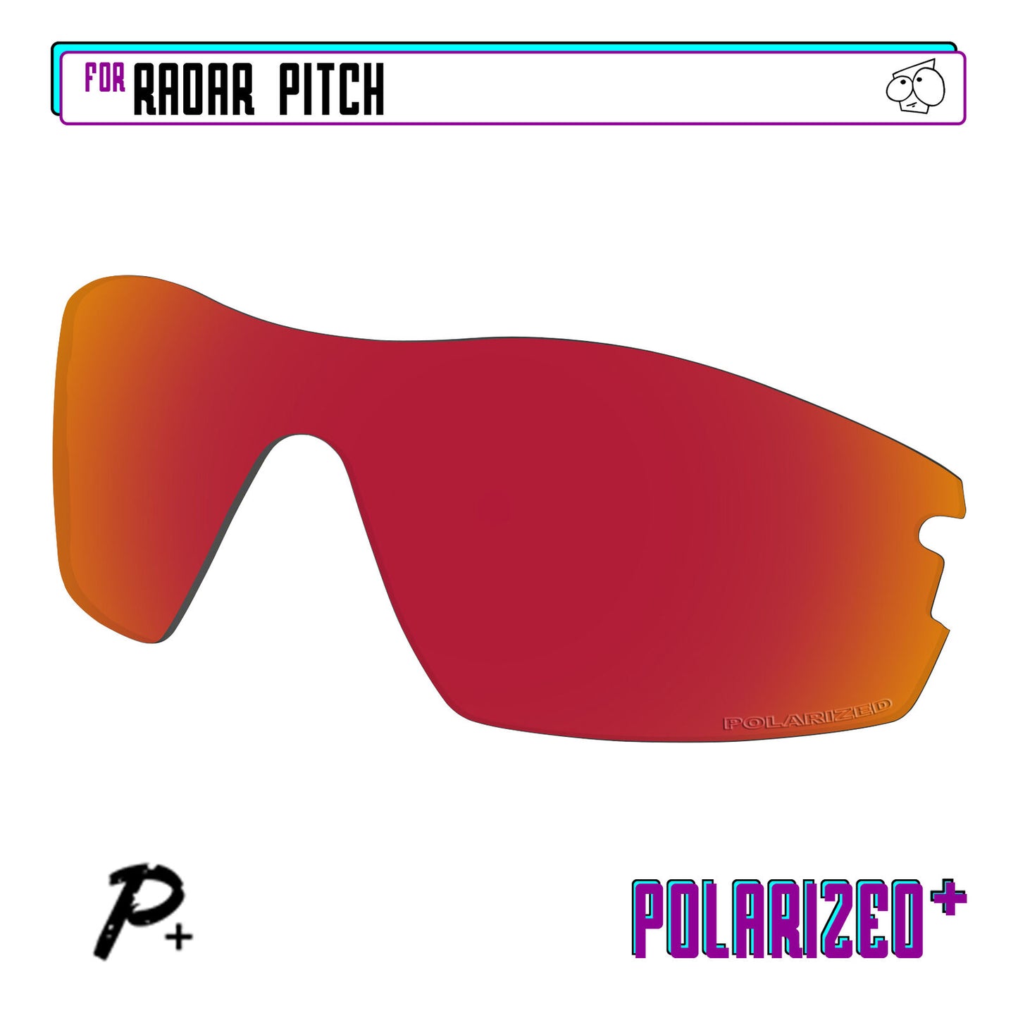 POLARIZED+ Replacement Lens For-Oakley Radar Pitch Sunglass Anti-Scratch